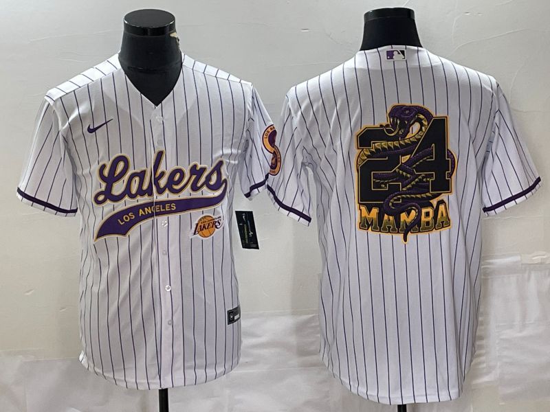 Men Los Angeles Lakers Blank White 2023 Nike Co Branding Game NBA Jersey style 3->los angeles lakers->NBA Jersey